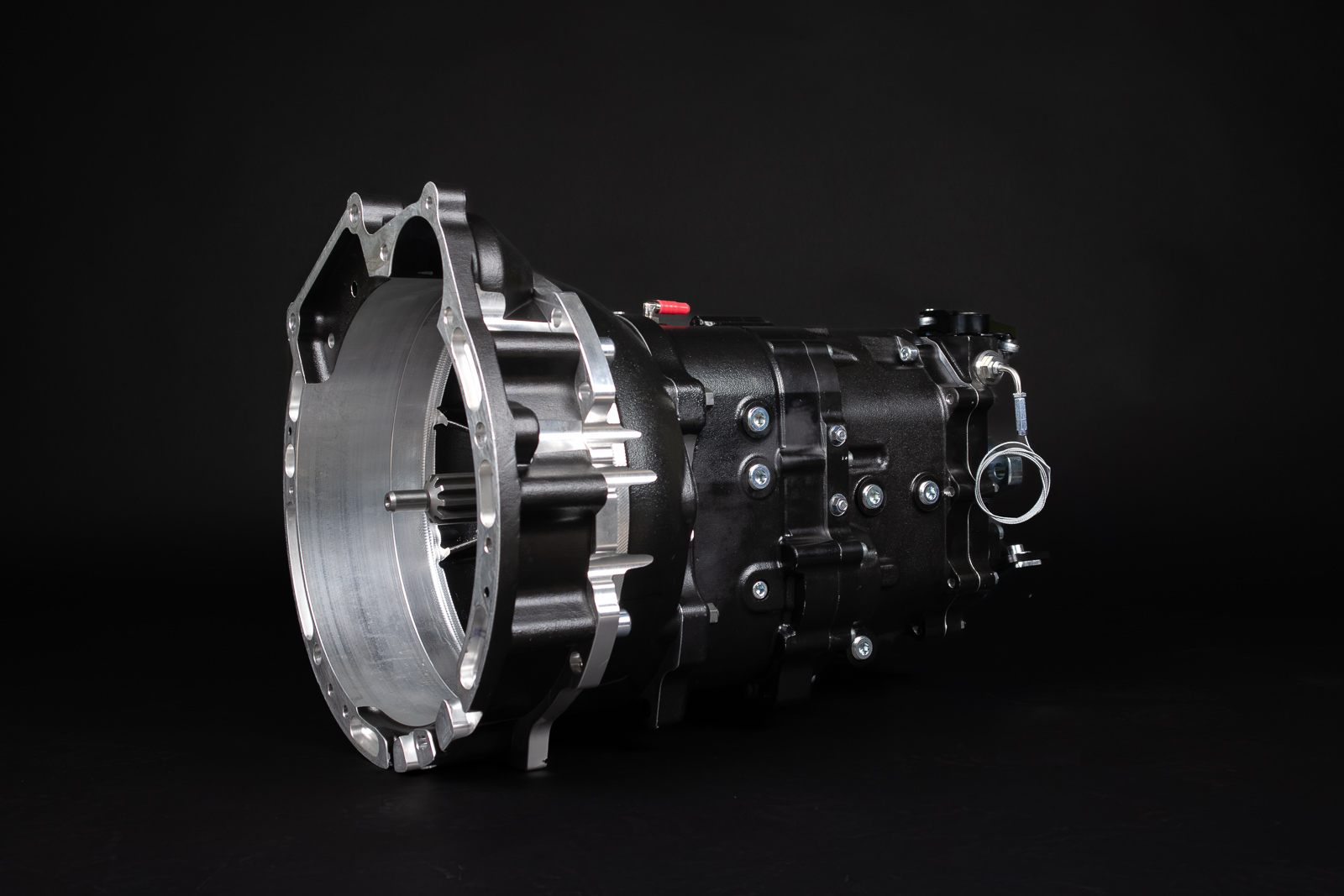 GearMotive NG-SEQ-5 sequential gearbox with modular bellhousing and engine fitment