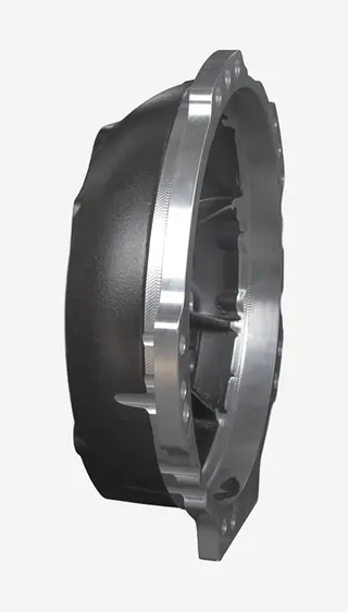 GearMotive removable bellhousing viewed from the side