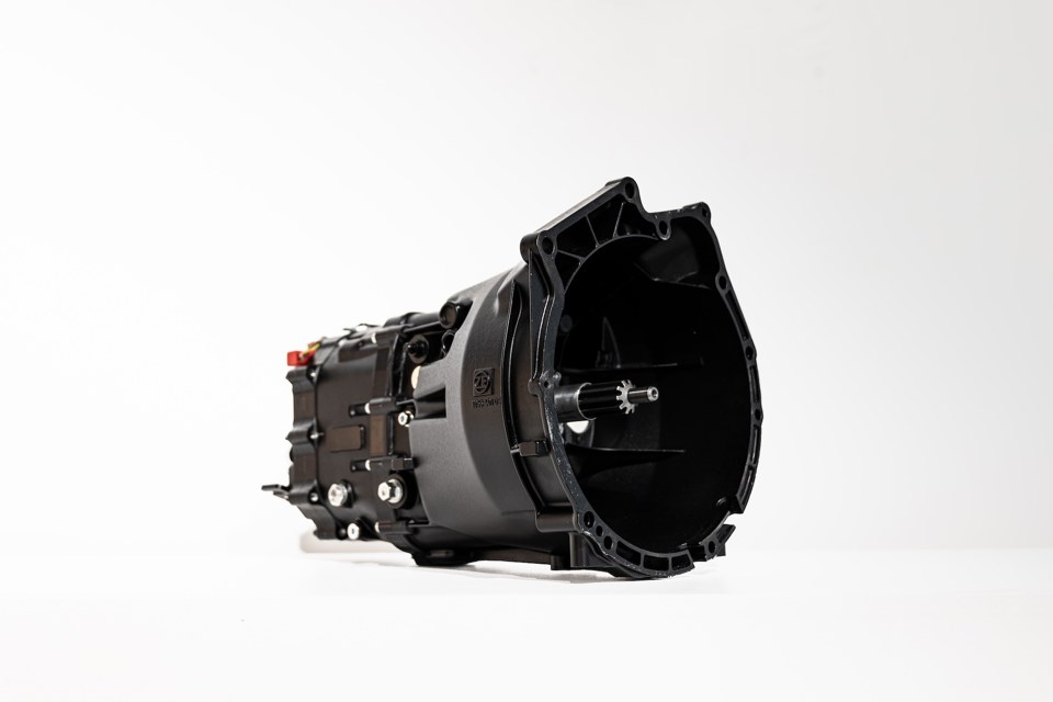 GearMotive Z-SEQ-5 sequential gearbox viewed from the front